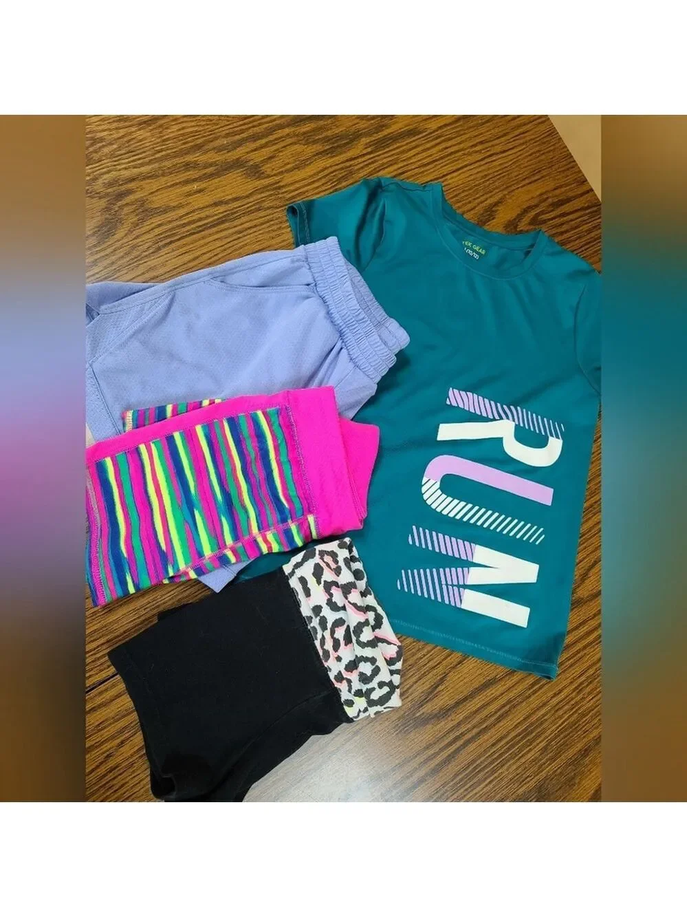 Tek Gear Shirt & 3 Shorts Bundle Girl's Size 10-12